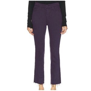 Mother High Waist Rascal Ankle Fray in Blackberry Cordial Purple Denim